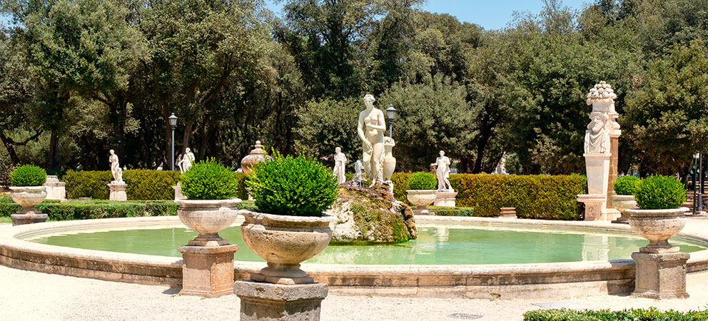 Los jardines de la Galeria Borghese